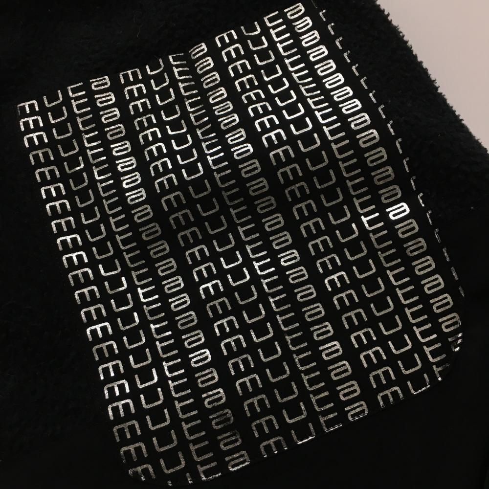 ムータマリン ジョガーパンツ 黒 一部ボア ロゴ白 裾ボアへたり レディース S ゴルフウェア muta LLC-HASEGAWATOSO_COM