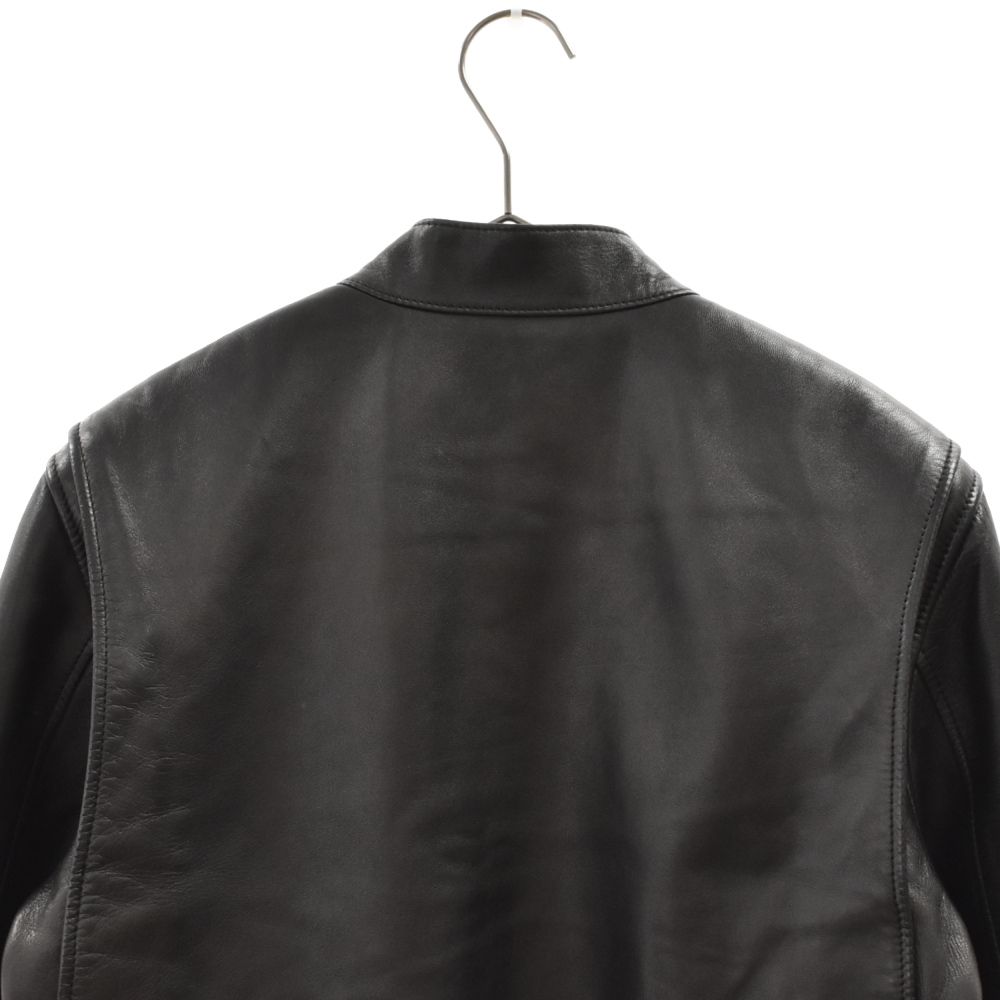 SAINT LAURENT ブラック レザー シングルライダース 44 SAINT LAURENT ブラック レザー シングルライダース キース44 44