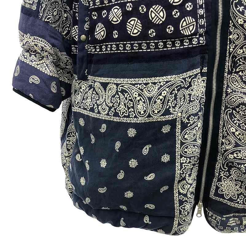 visvim / ビズビム | IRIS LINER JKT BANDANA / 総柄 リバーシブル ライナーコート ジャケット | 2 | ネイビー/ベージュ | メンズ visvim / ビズビム | IRIS LINER JKT BANDANA / 総柄 リバーシブル