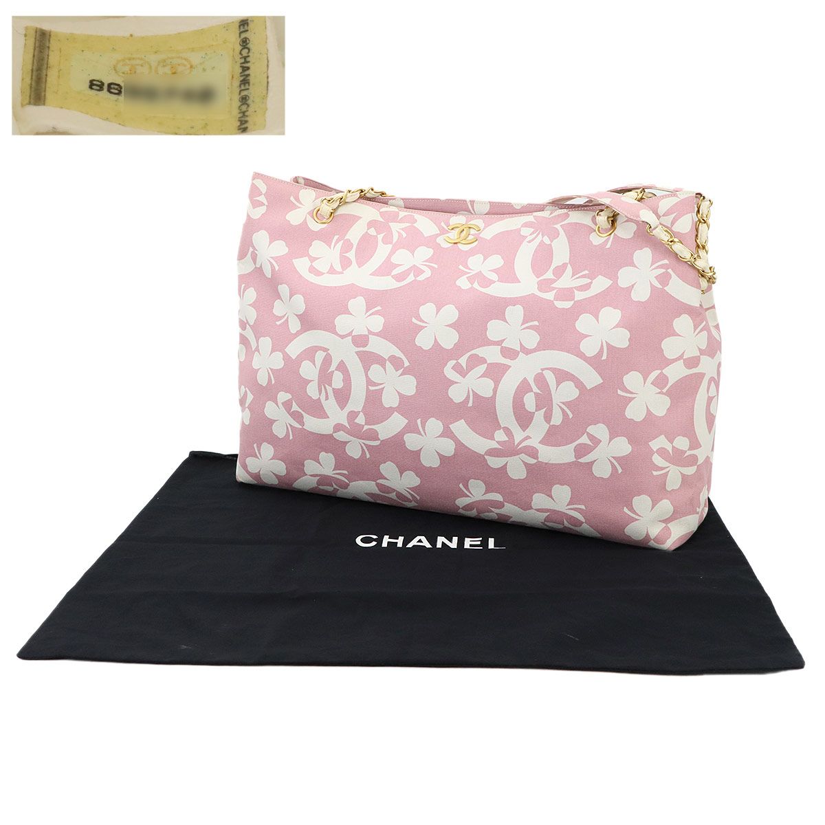 シャネル CHANEL キャンバストートバッグ レア　COCOプリント ピンク シャネル CHANEL キャンバストートバッグ レアCOCOプリント ピンク
