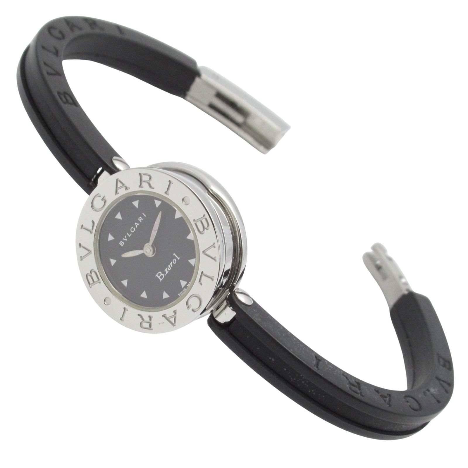 Bulgari B.Zero1 ブラックラバーバンド レディース腕時計