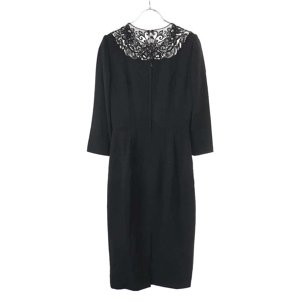 DOLCE&GABBANA ドルチェ＆ガッバーナ 17SS レース切替レーヨン