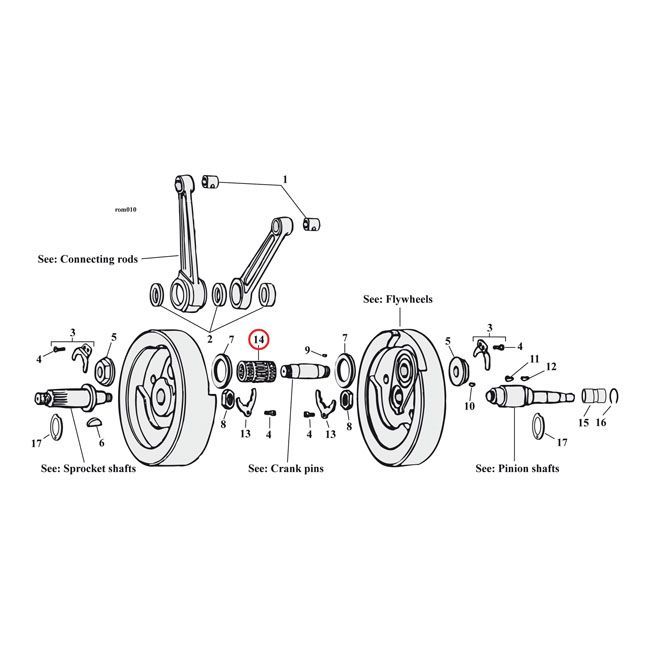 JIMS 87-99 B.T. connecting rod roller and retainer kit | 908142