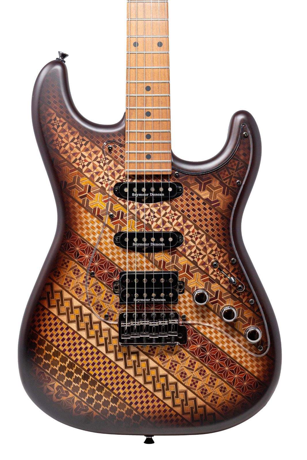 箱根寄木細工楽器 寄木エレキギター Sengoku ＊実用新案登録＊ST 22F