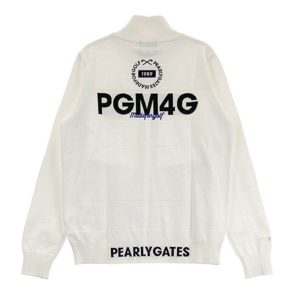 サイズ：0 PEARLY GATES パーリーゲイツ  ニット 長袖 ジップジャケット  ホワイト系 [240101452830] ゴルフウェア レディース ストスト サイズ：0 PEARLY GATES パーリーゲイツ ニット 長袖 ジップ