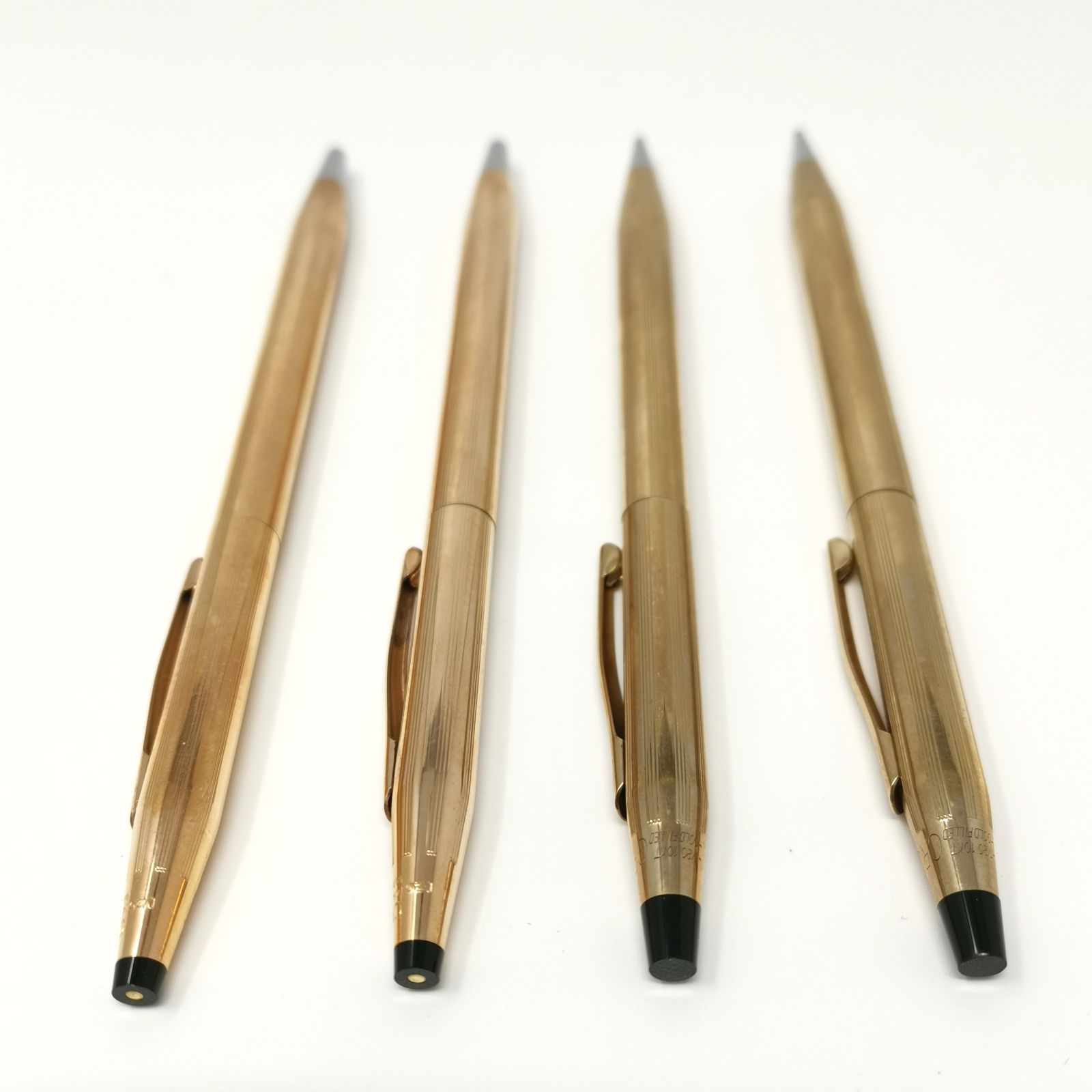クロス　14KT シャープペン & 10KT ボールペン 未使用品】クロス ボールペン シャーペン セット 10kt 革ケース