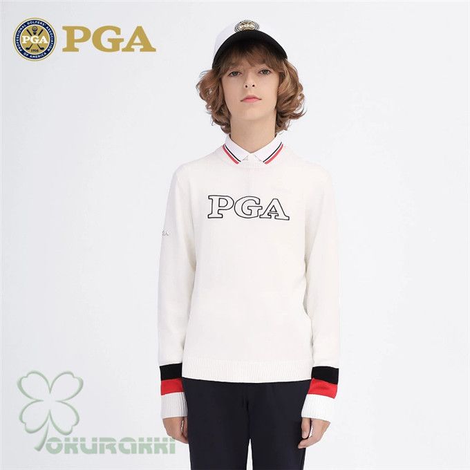 ゴルフ GOLF ウールセーター 秋 冬 KIDS キッズ コート ゴルフウェア ニットセーター 防寒 暖かい プレゼント ギフト 2410gfmy15*カラー-BLACK