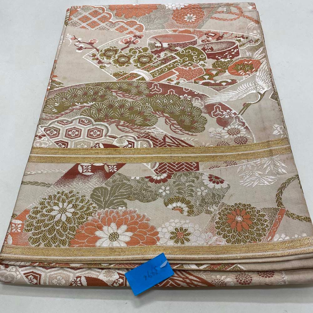 丸帯 アンティーク ヴィンテージ 金帯 364cm 花嫁衣装 貸衣装 中古 リサイクル 結婚式 婚礼 着付け 舞台 きもの 着物 3496