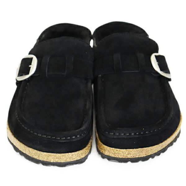BIRKENSTOCK ビルケンシュトック 1021036 BUCKLEY SHEARLING バックリー シアリング スエードレザーサンダル BLACK レギュラー BI496 レギュラー 39-約25.0cm