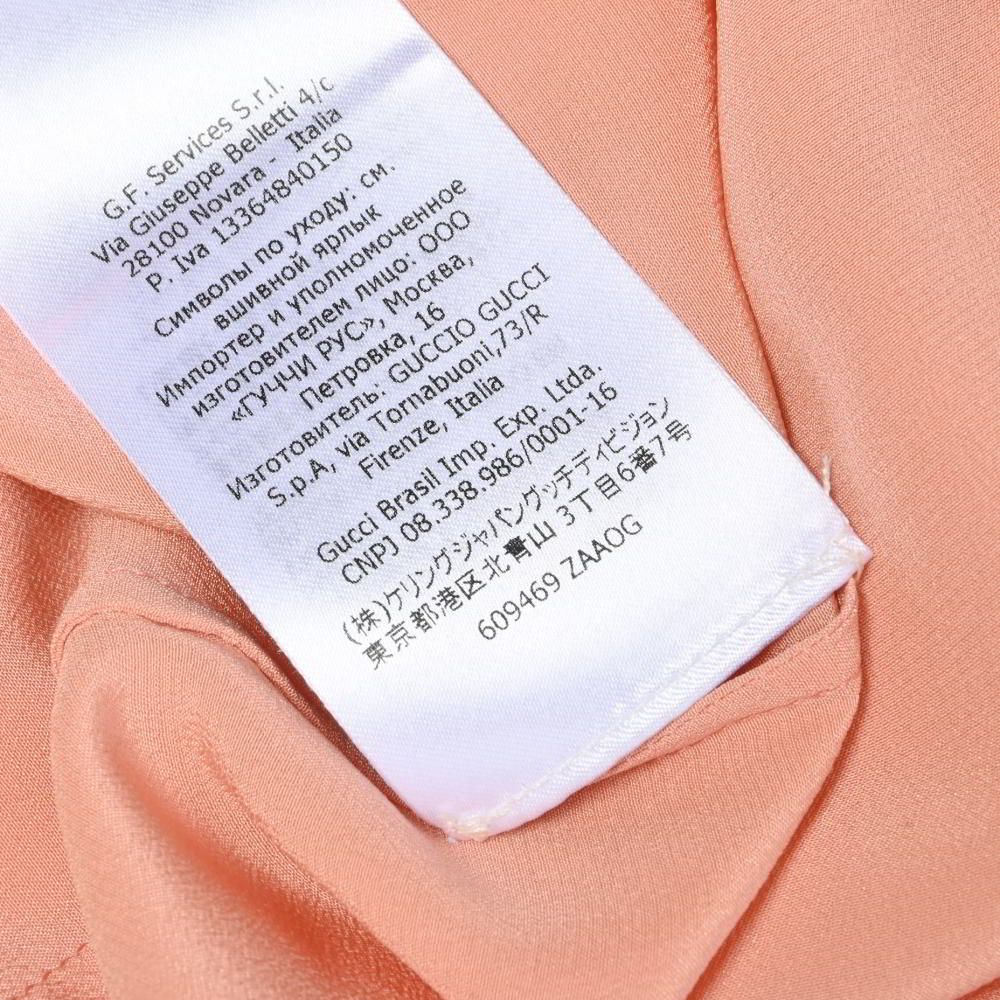 GUCCI シルク シャツ ブラウス 金ボタン14個付き GUCCI 609469 シルク シャツ ブラウス 金ボタン14個付き - メルカリ