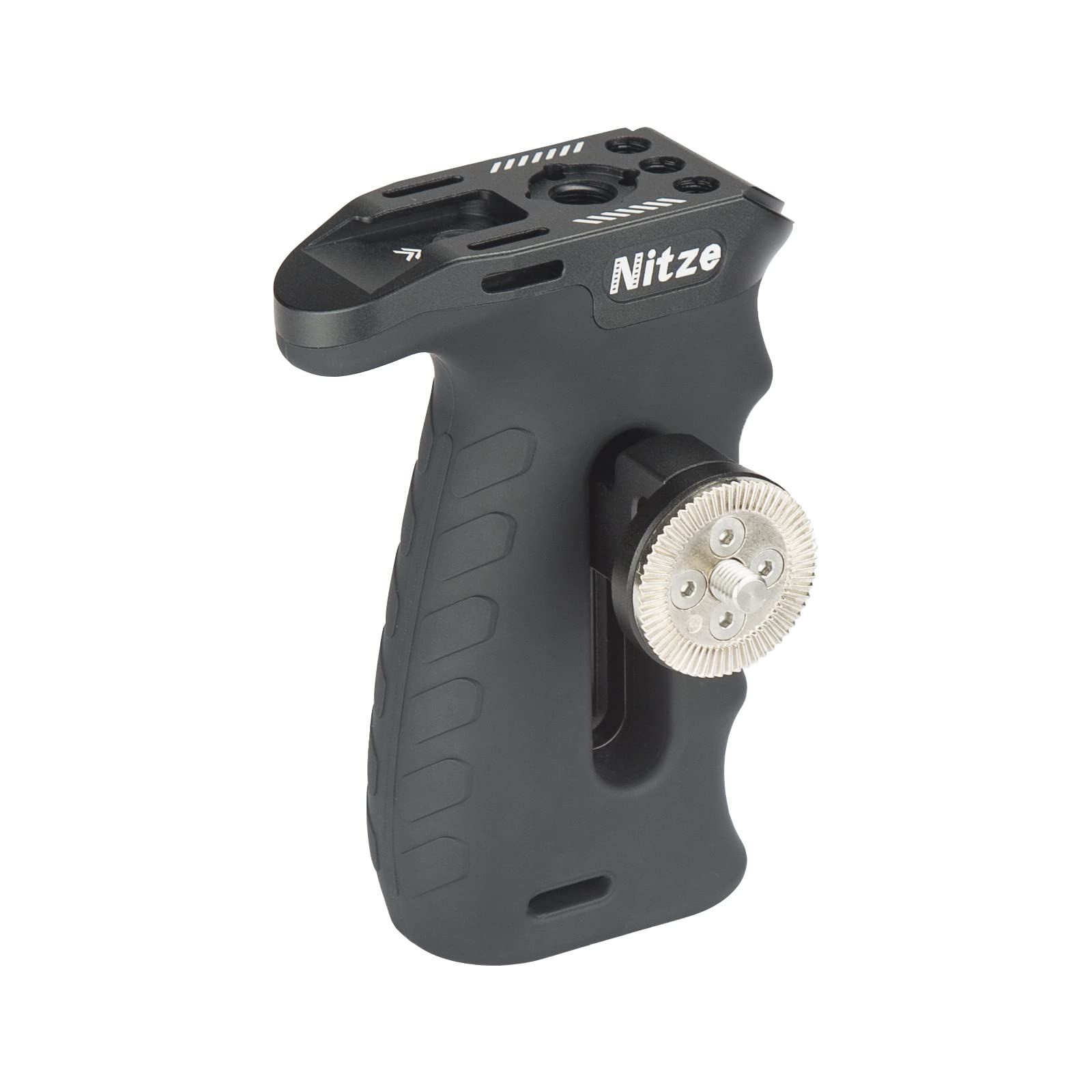 Nitze 人間工学に基づいたロゼットサイドハンドル ARRI用 ロゼット付き 上下左右に調節 ゴム引きアルミニウムカメラサイドハンドル カメラ|モニターケージ用 - PA29A