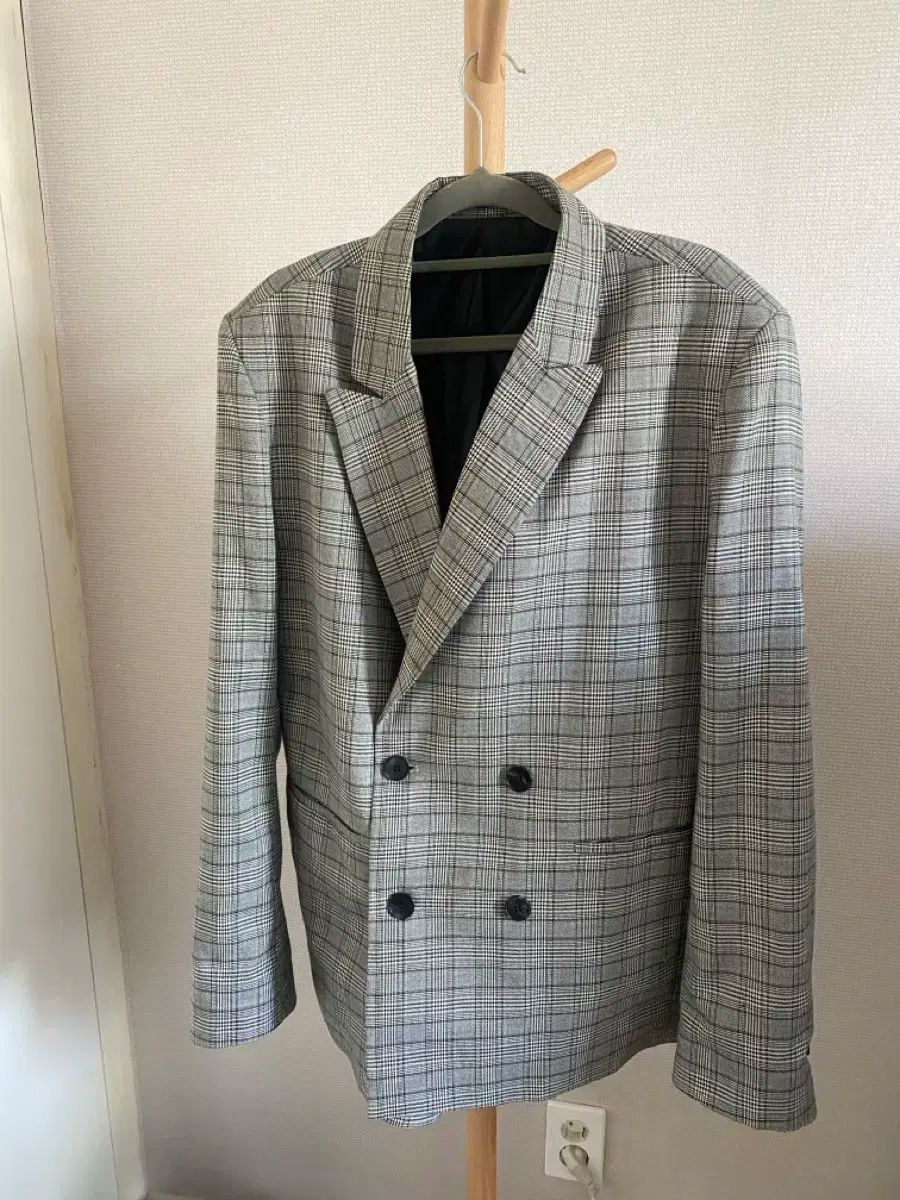 グレンチェック グレー ブレザー ジャケット 100 105 L XL サイズ コンテンツを見る