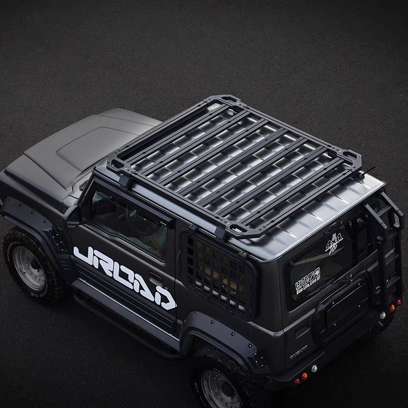 ジムニー JB64|JB74 2019〜2025 3ドア アルミ製 探索者風 ルーフラック キャリア 荷物棚 外装カスタムパーツ