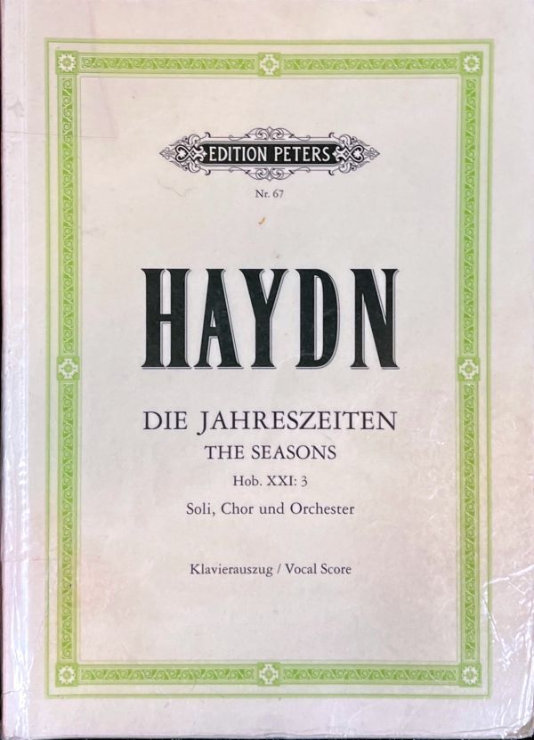 ハイドン オラトリオ「四季」 (声楽＋ピアノ)輸入楽譜 Joseph Haydn Die Jahreszeiten 洋書