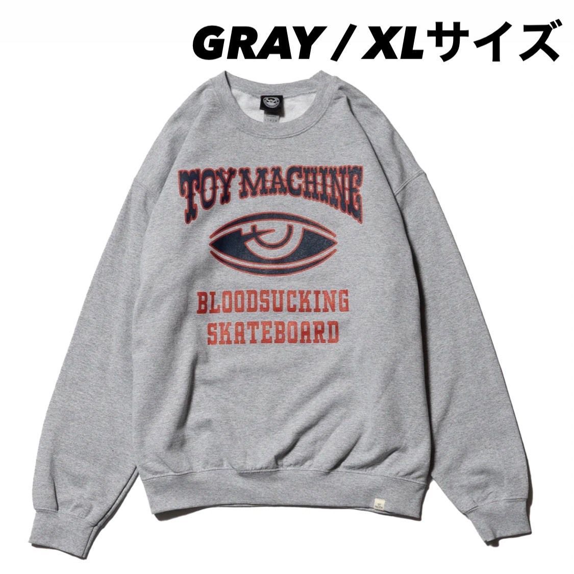 【新品】toy machine トイマシーン スウェット TM & EYE SWEAT CREW GRAY XLサイズ TK