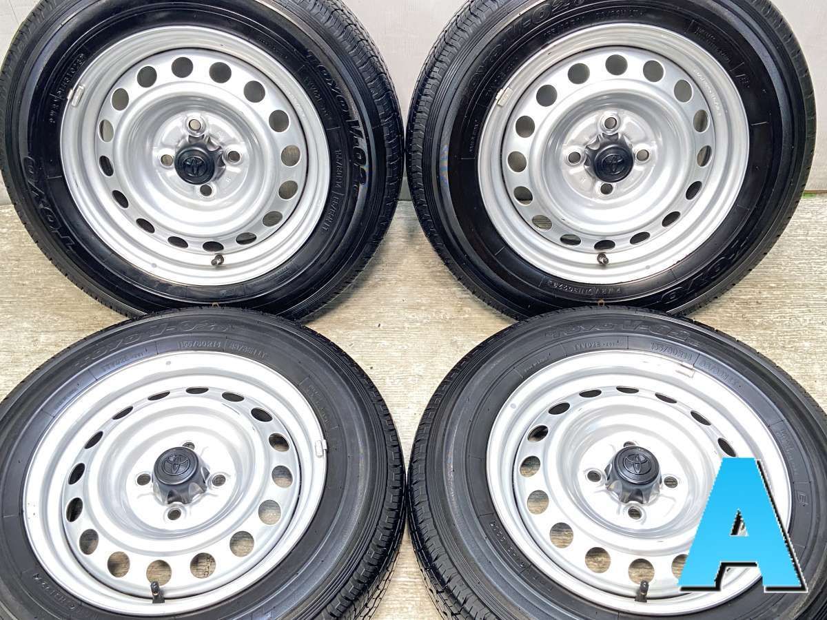 155|80R14 88|86LT トーヨータイヤ V-02 トヨタ純正 AL 14x5.0 100-4穴 タイヤ サマータイヤ ホイールセット 4本セット s14250422007