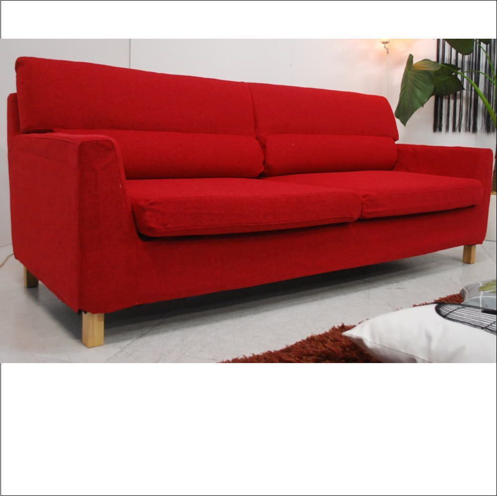 フルカバーリングソファー 赤