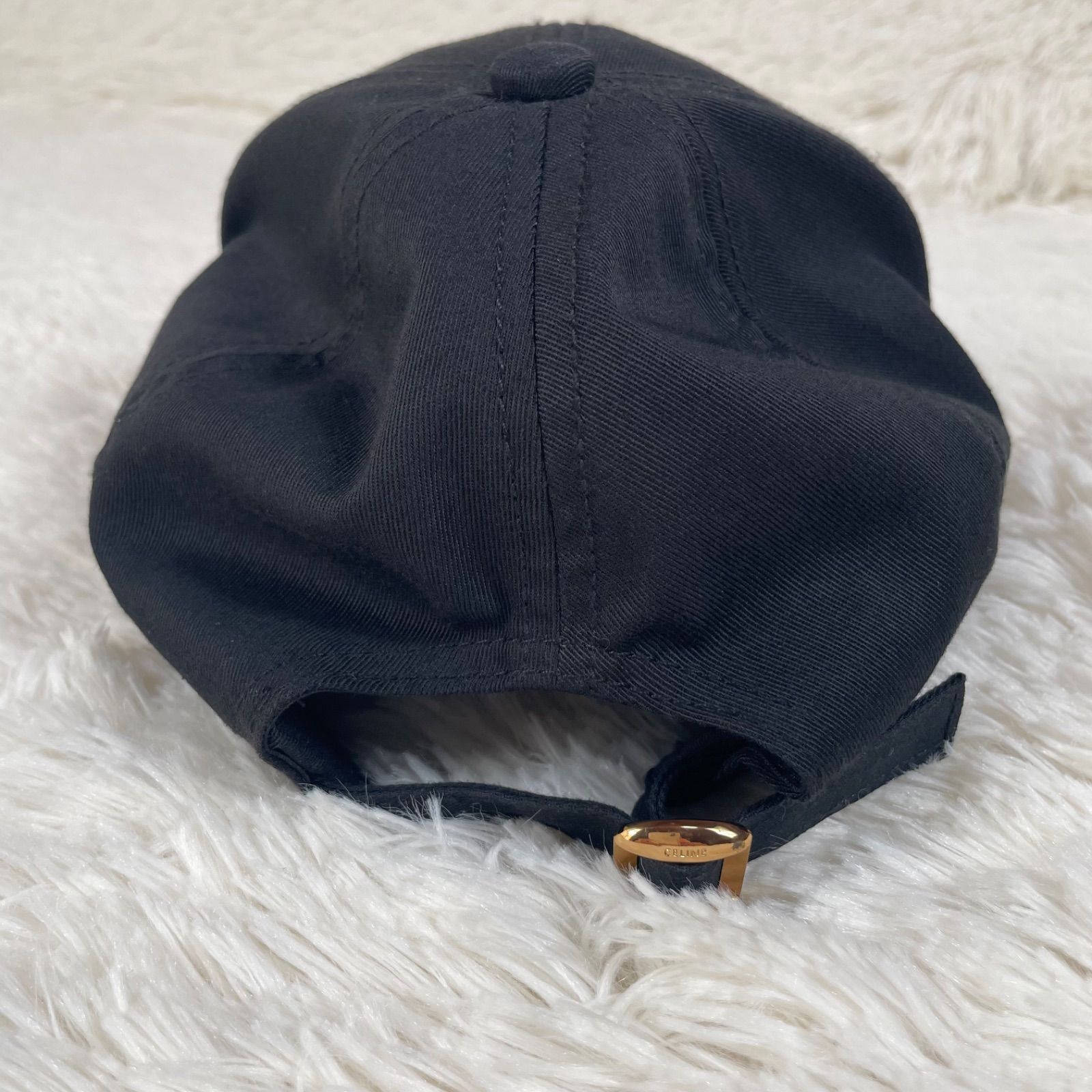 セリーヌ　トリオンフ　ベースボールキャップ　タグ付き 黒 CELINE セリーヌ キャップ トリオンフ ベースボールキャップ