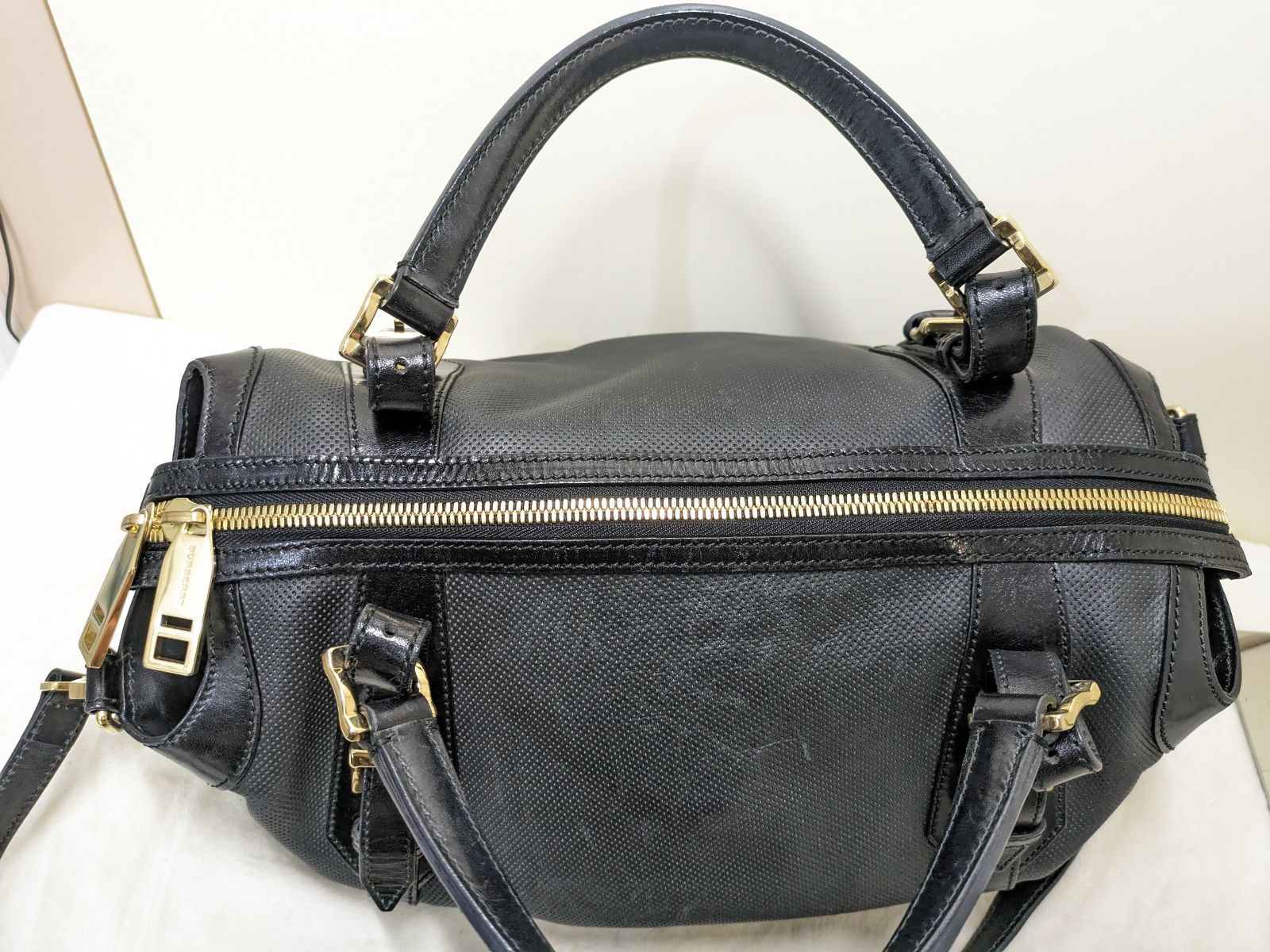BURBERRY バーバリー 黒 レザー トートバッグ BURBERRY BURBERRY(バーバリー) トートバッグ ハンドバッグ