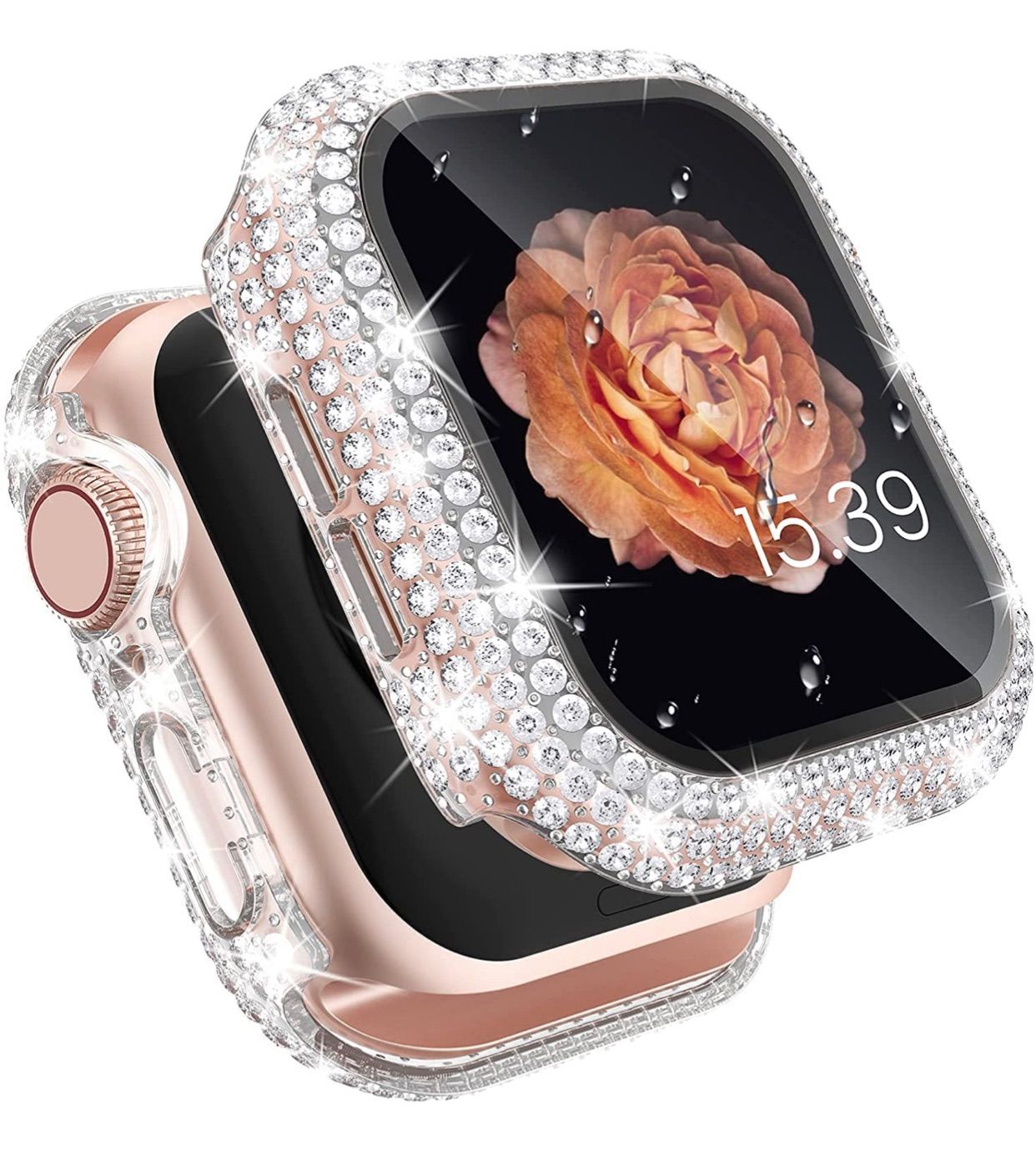 AppleWatch カバーキラキラ アップルウォッチケースキラキラクリ Apple Watch カバーアップルウォッチ ケース 40 41 44  45 透明 - メルカリ