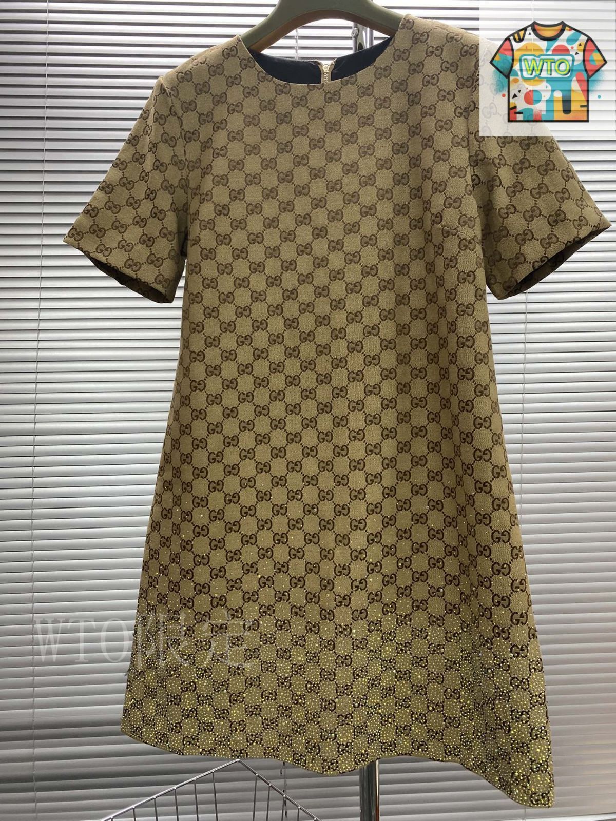 今日 Gucci 2025 重工ストーンワンピース-1