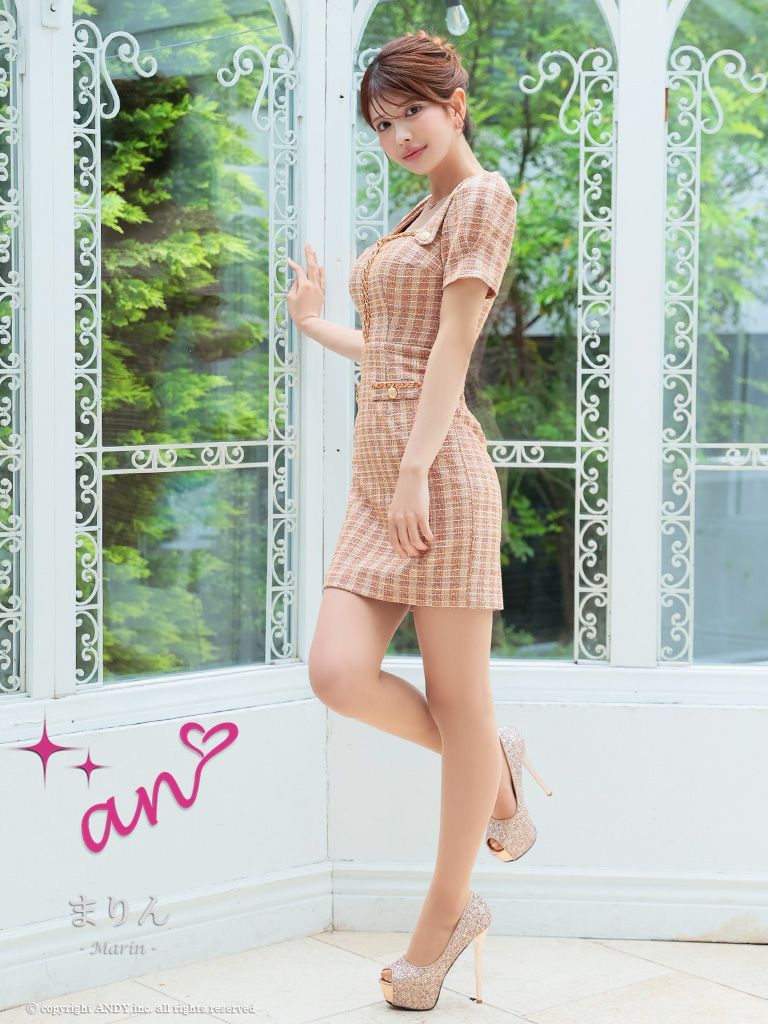 3518 ローブドフルールグロッシー 半袖 キャバドレスSugar （XS