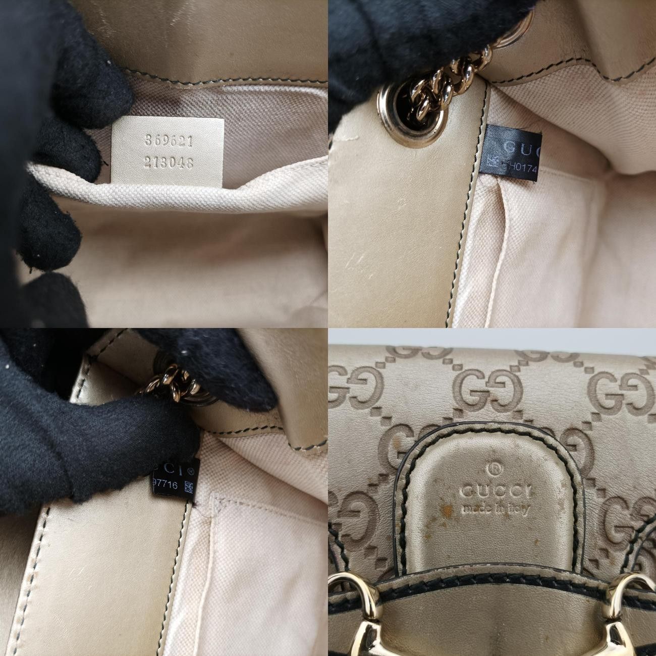 グッチGucciエミリーゴールドレザー369621H017497716