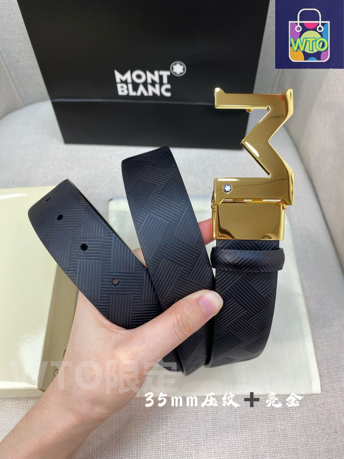 未使用　モンブラン　ベルト　貴重 今日WTO】Montblanc モンブラン レザーベルト-1-NY29 - メルカリ