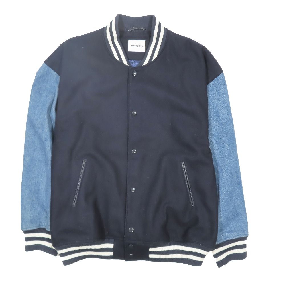 美品 MONKEY TIME モンキータイム OVERSIZED DENIM AWARD JACKET 袖 