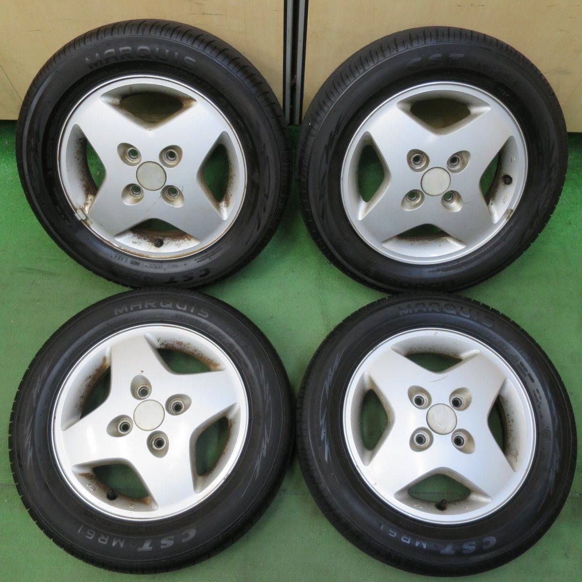 超バリ溝！24年！ほぼ10分☆スズキ ワゴンR 純正 155/65R13 マーキス 