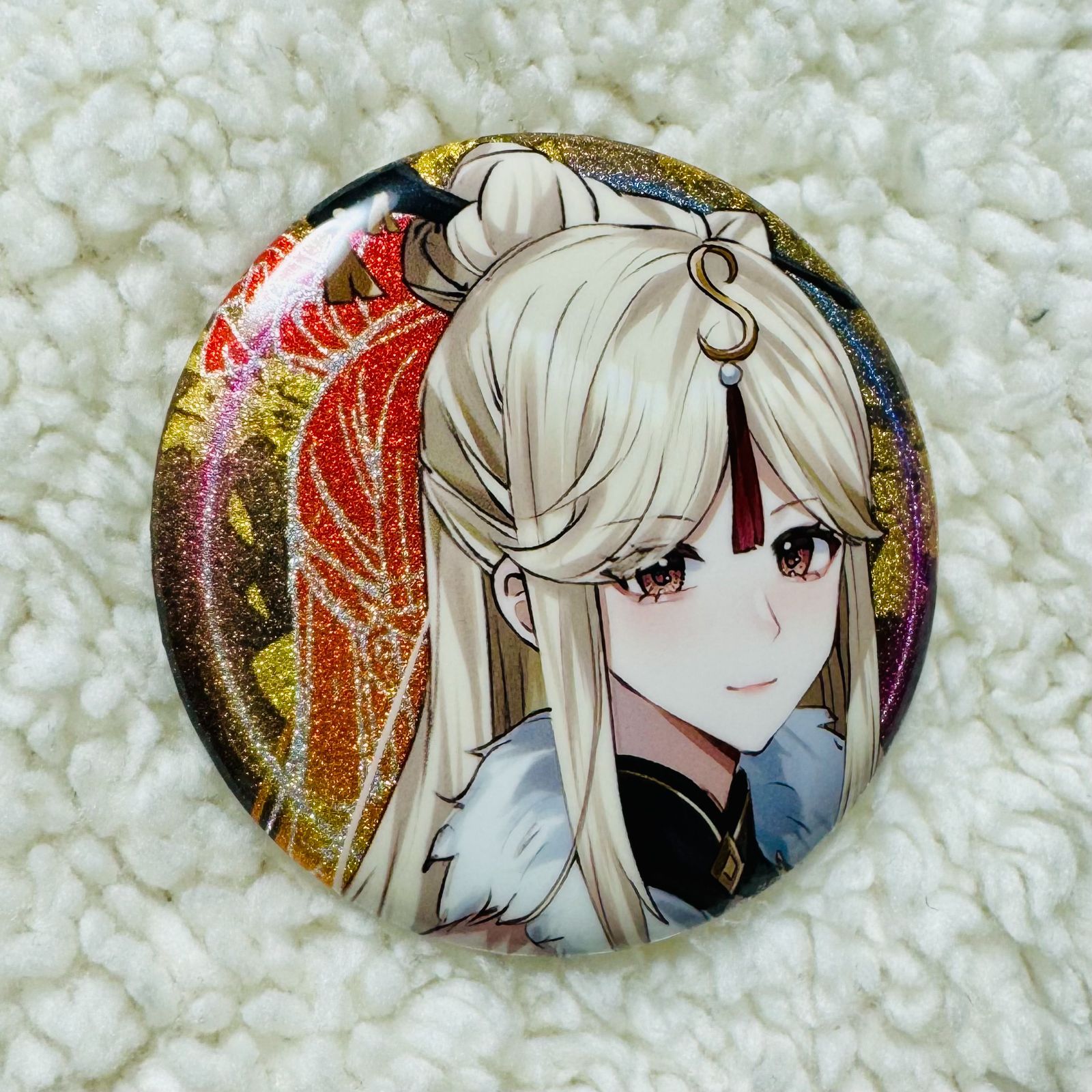 原神　凝光　缶バッジ 原神 同人缶バッジ 凝光 B(ぎょうこう) 缶バッヂ - メルカリ