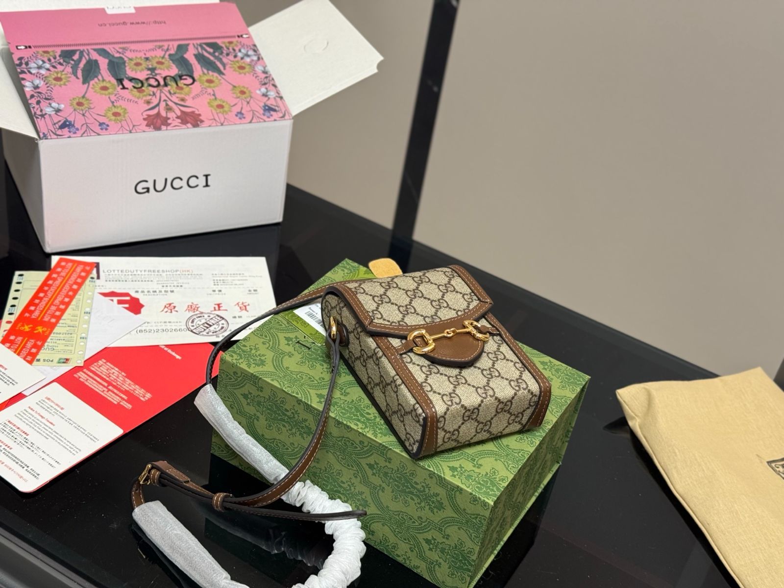 今日 Gucci 1955 スマホバッグ オリジナルバージョン