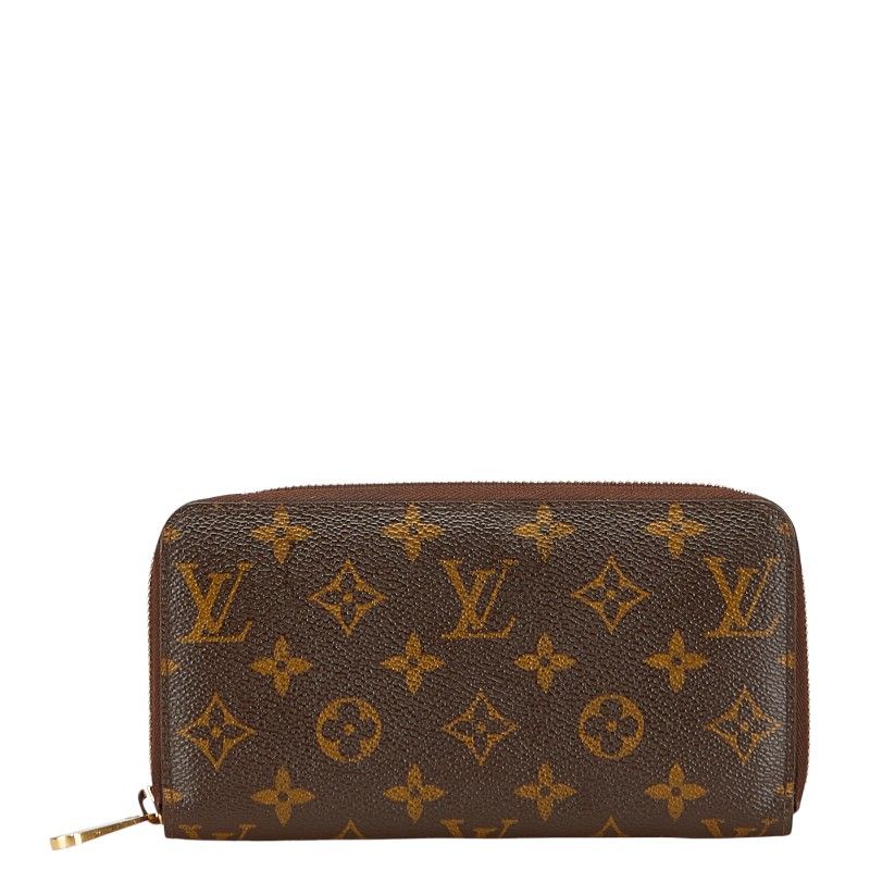 ルイ ヴィトン モノグラム ジッピーウォレット ラウンドファスナー 長財布 M60017 ブラウン PVC レディース LOUIS VUITTON 1-0232795