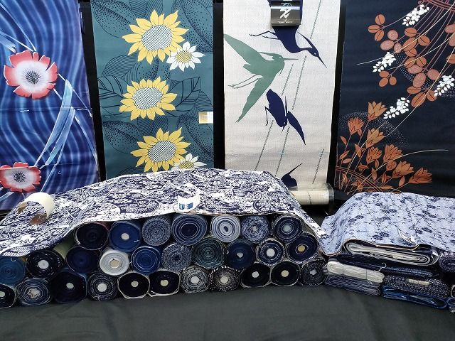 平和屋本店□浴衣反物 しよ まとめて 45点 花柄 竜田川文様 