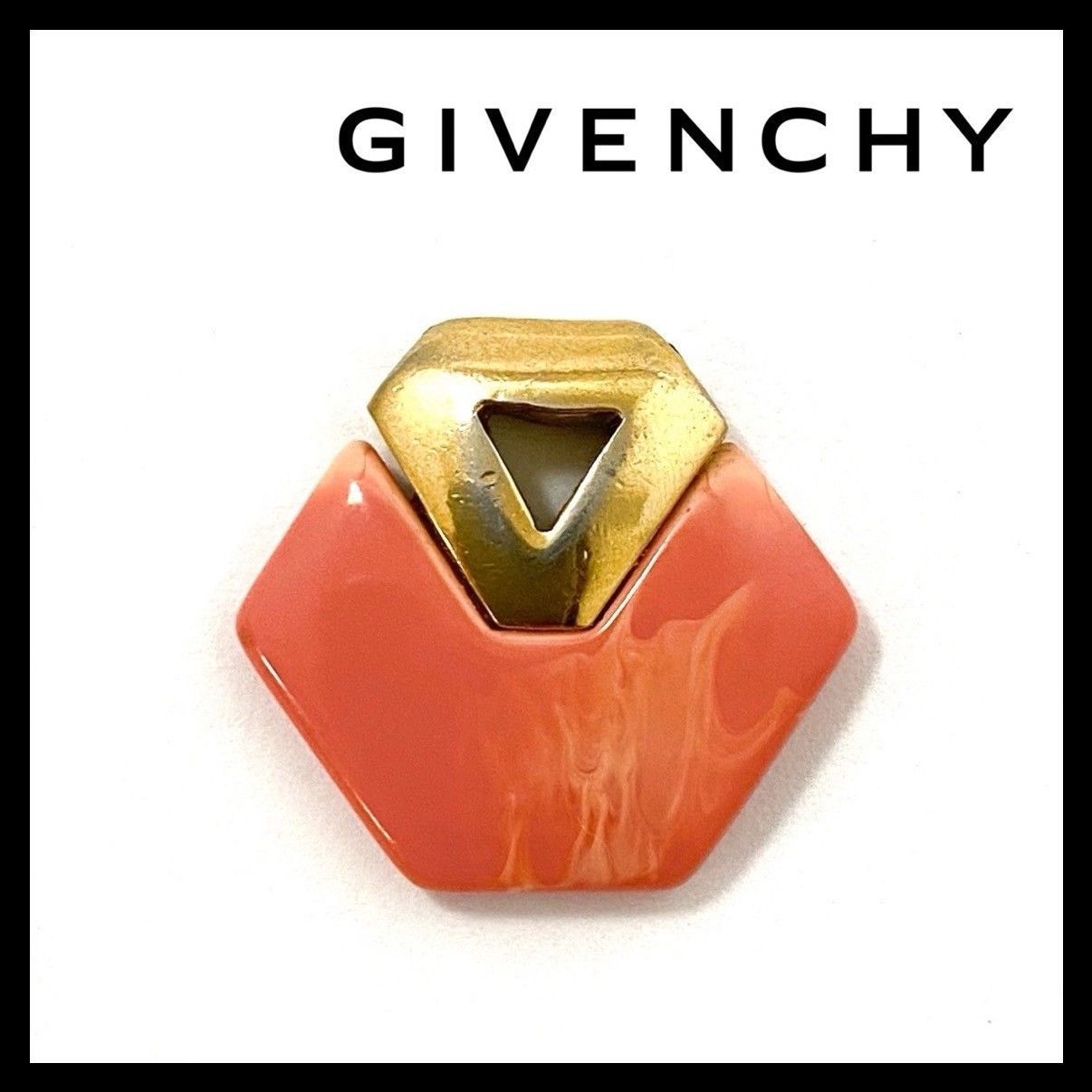 ジバンシー GIVENCHY ネックレス ゴールド ピンク ラインストーン 