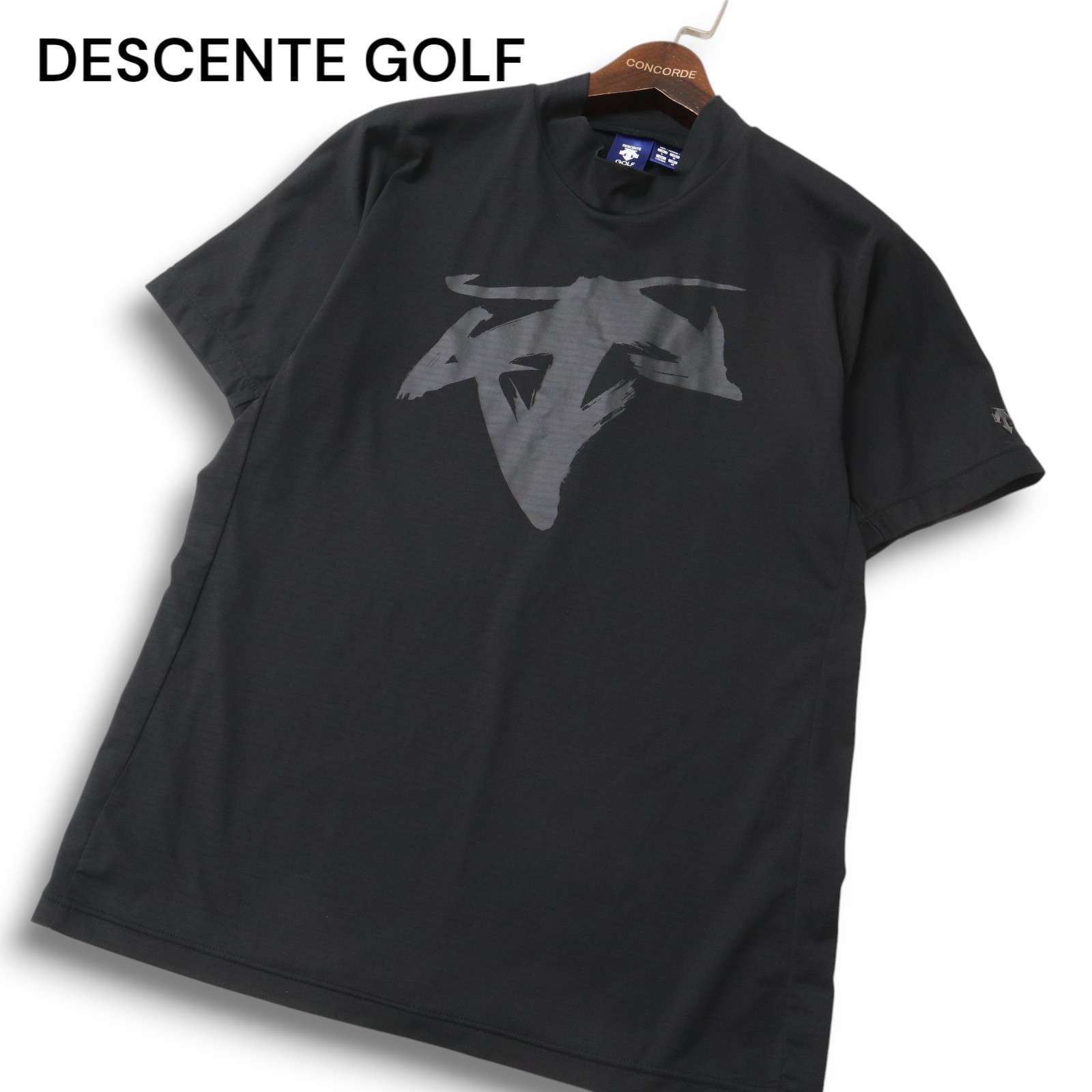 美品】DESCENTE GOLF デサント 春夏 ロゴ☆ ストレッチ 半袖