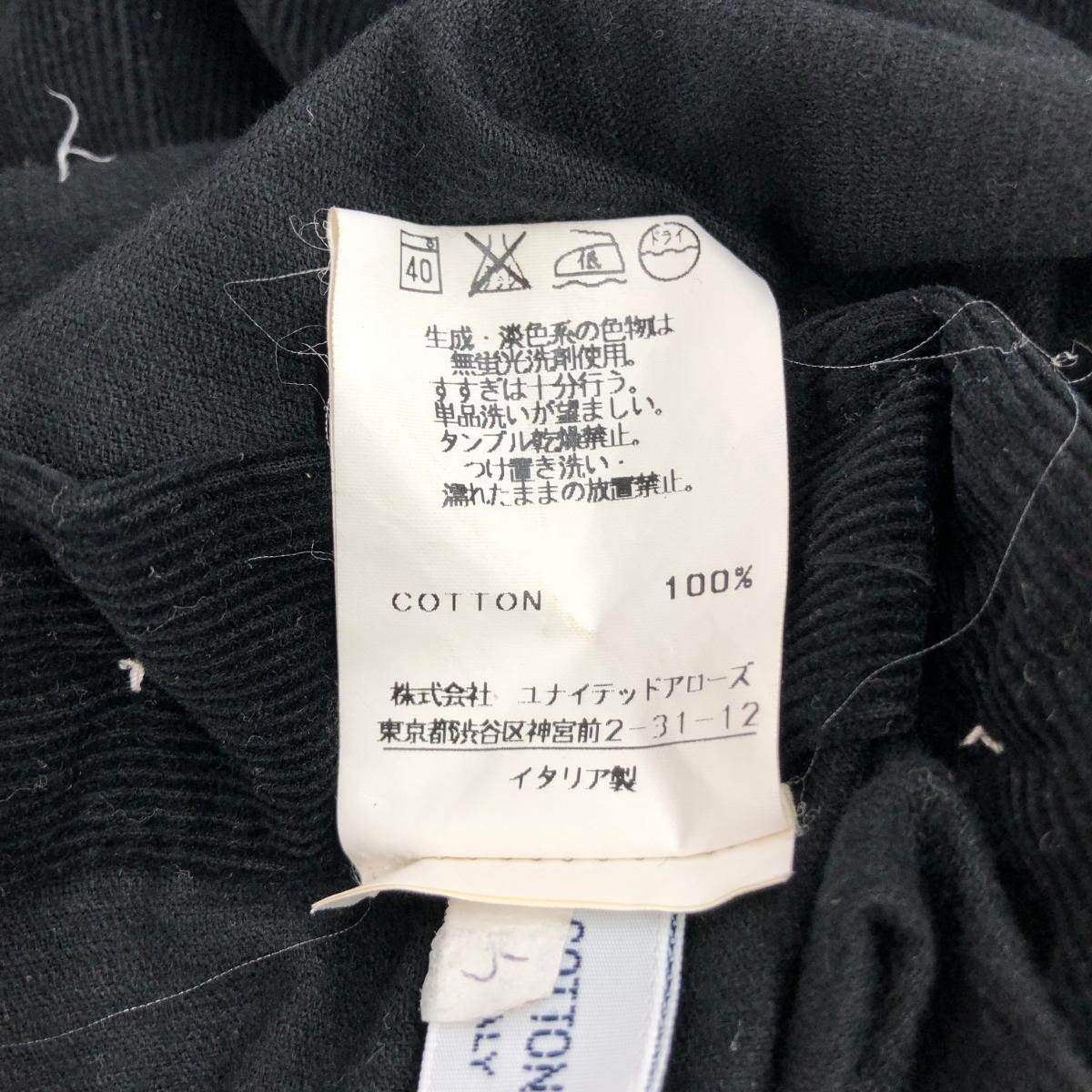 良好 BARBA バルバ コーデュロイ シャツ サイズ:39 ブラック メンズ