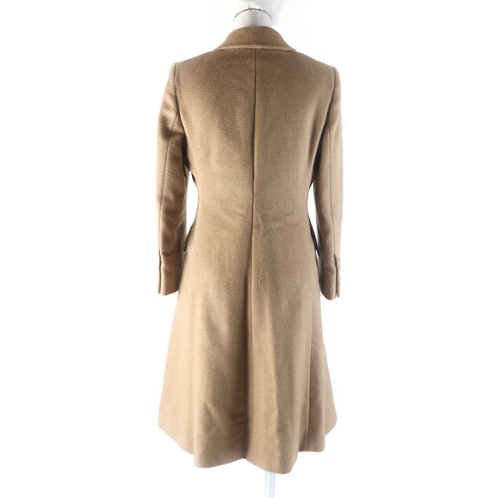 マックスマーラベージュ ダブルブレスト ロングコート