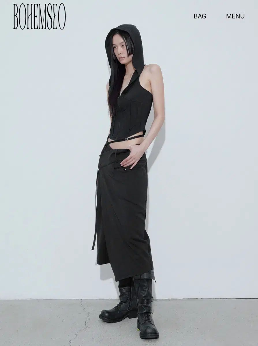 bohemianseoul ボヘミアンソウル skirt BOHEMSEO(ボヘミアンソウル) BELTED JERSEY SKIRT - メルカリ