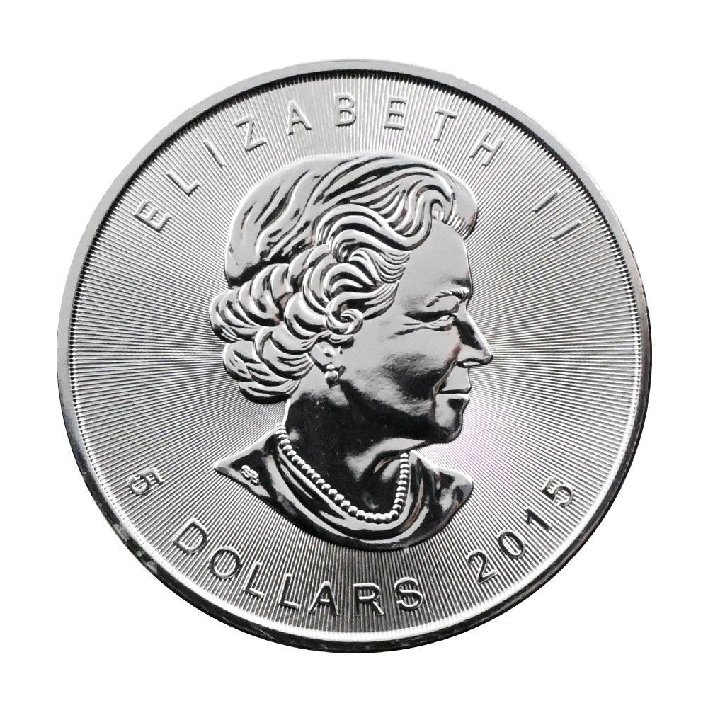 カナダ 2015 メイプルリーフ 5ドル 1オンス 銀貨 【1枚