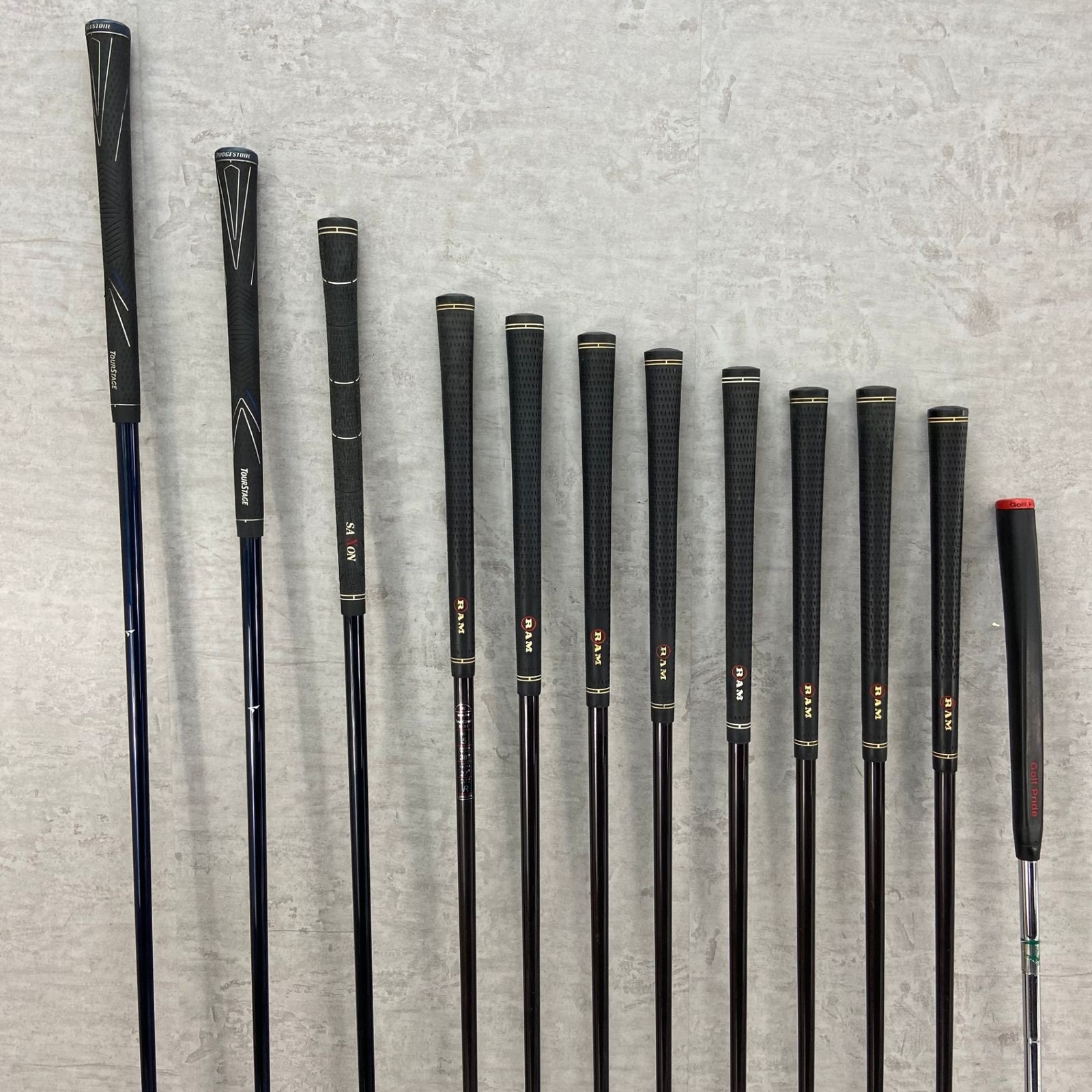 TOURSTAGE - レフティー　TOURSTAGE　ツアーステージ　RAM　ラム　メンズゴルフ12本セットカーボン　左利き用　キャディバッグ　初心者おすすめ レフティー TOURSTAGE ツアーステージ RAM ラム メンズゴルフ12