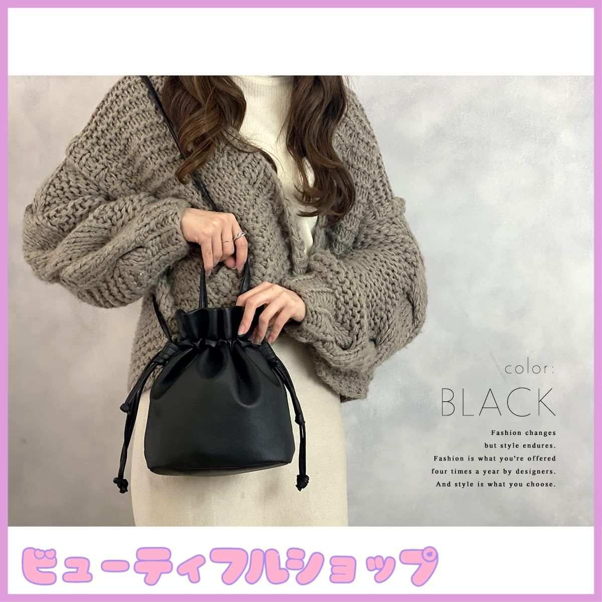 【極美品】ハースケジュール 2way ショルダーバッグ シボ革 巾着 グレージュ CLEA ショルダーバッグ バッグ 2WAY巾着ミニショルダーバッグ