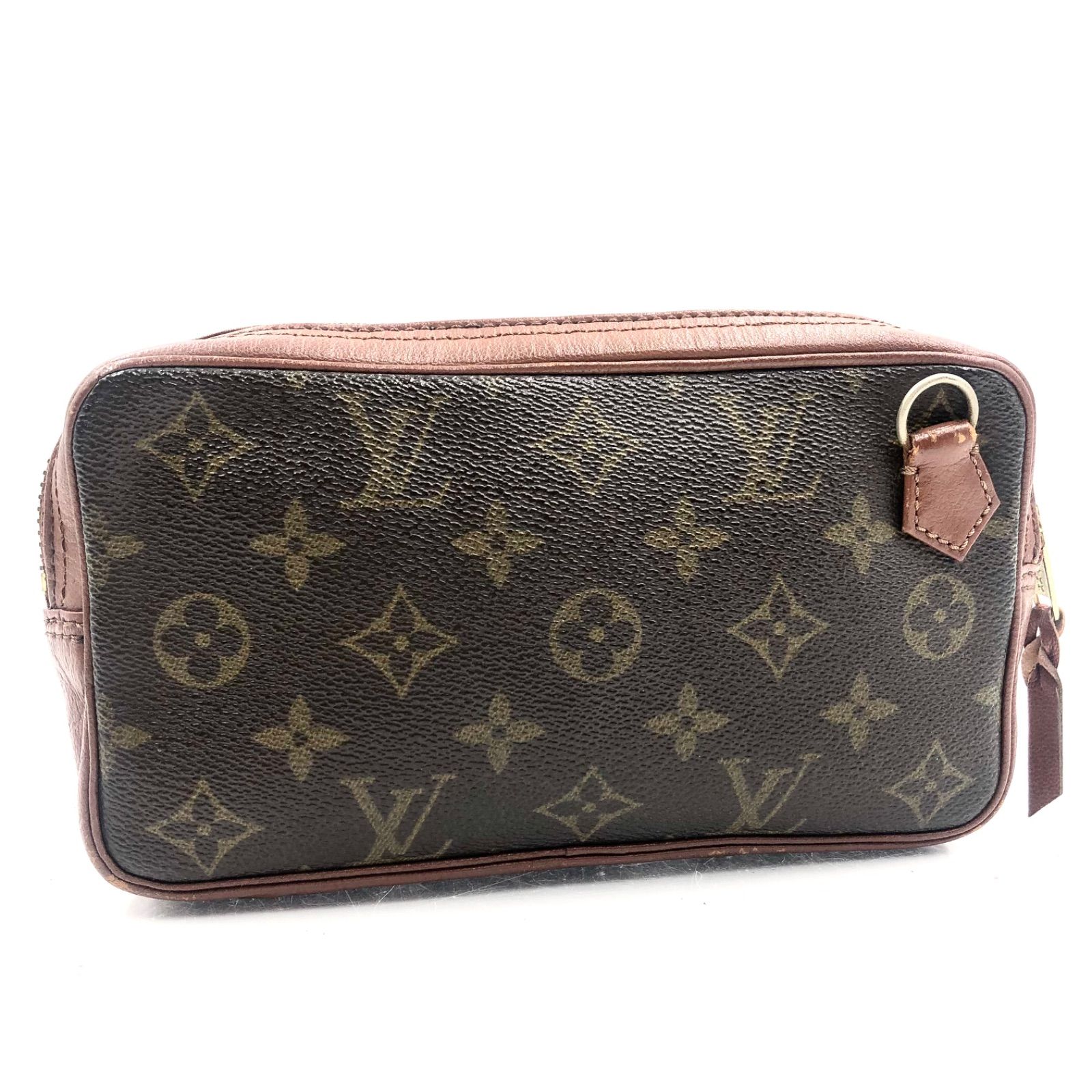 □美品□鑑定済み□LOUIS VUITTON ルイヴィトン モノグラム 旧型 マルリーバンドリエール クラッチバッグ PVC×レザー ピッグスキン  ブラウン ヴィンテージ - メルカリ