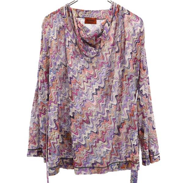 MISSONI - ミッソーニ イタリア製 総柄 長袖 カットソー 40 Missoni ウエストベルト レディース MISSONI - ミッソーニ イタリア製 総柄 長袖 カットソー 40