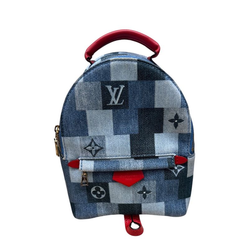 ルイ ヴィトン LOUIS VUITTON パームスプリングス バックパックMINI M45043 ブルー デニムモノグラム レディース リュック デイパック