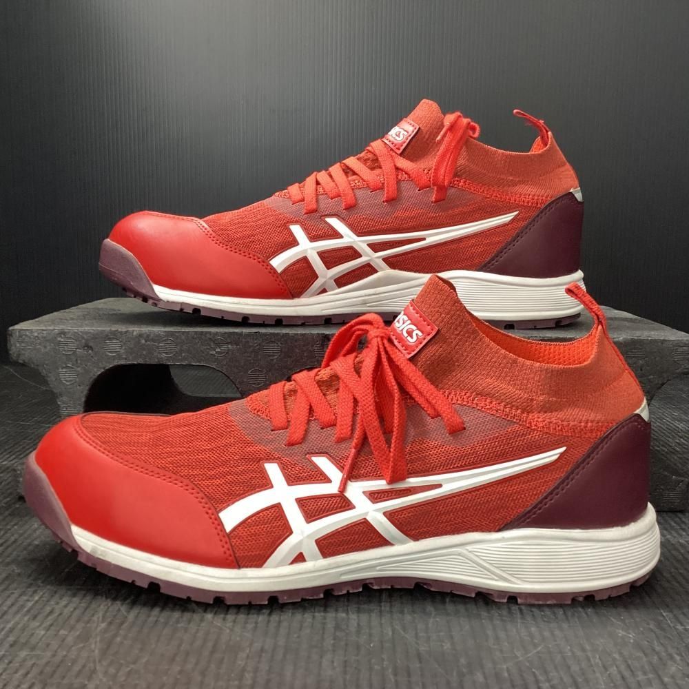 ASICS CP213 TS ウィンジョブ ファイアリーレッド×ホワイト 安全靴 27.0㎝ 203