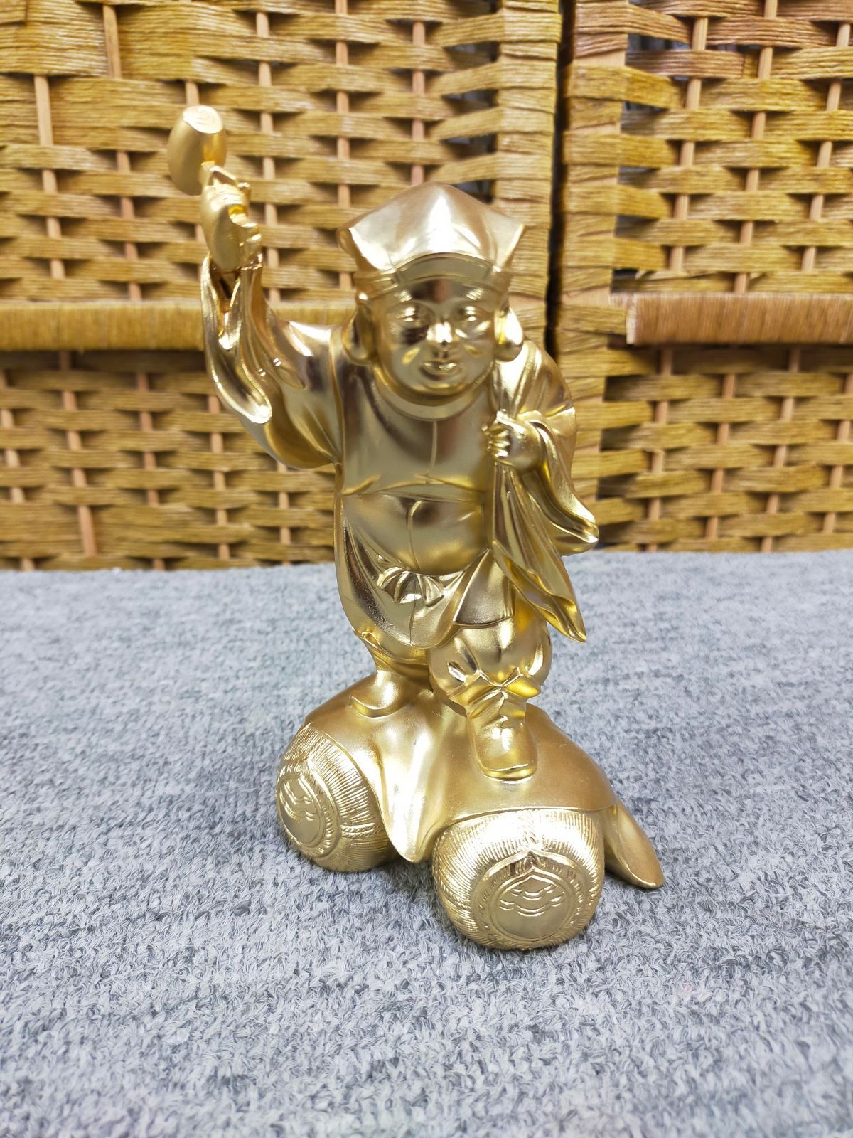 獅子 風水 良い 九谷焼 10号立獅子 盛 置物 風水 獅子 幸運 開運置物