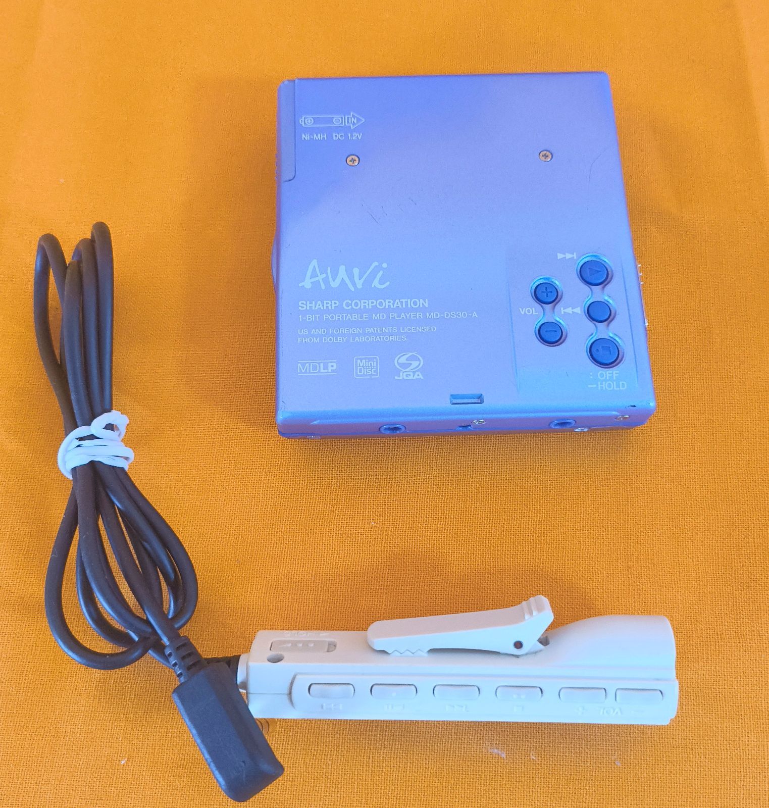 SHARP シャープ 1-BIT ポータブルMDプレイヤー Auvi MD-DS33 ブルー 1