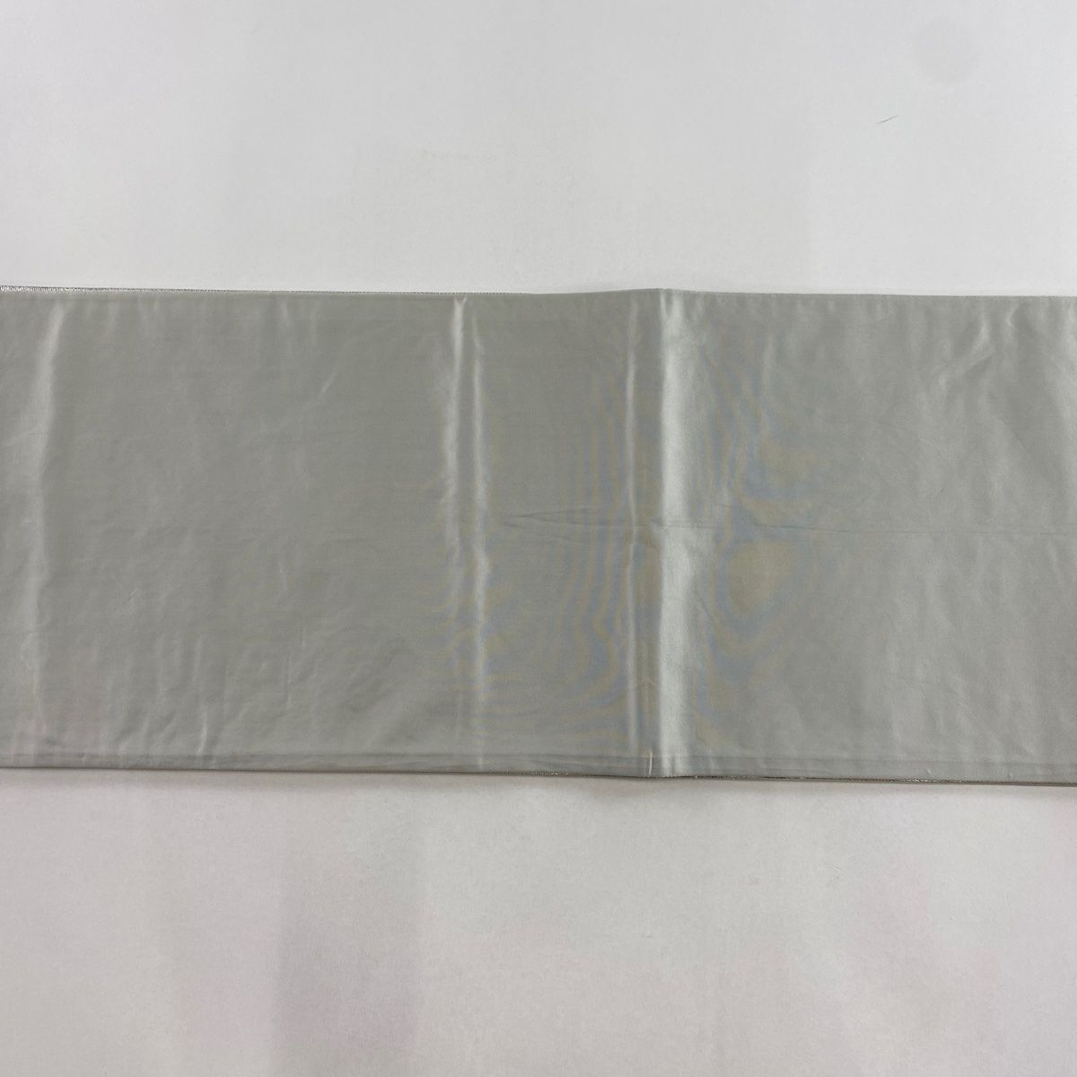 袋帯 秀品 華文 花唐草 金銀糸 箔 銀色 六通 正絹 【中古