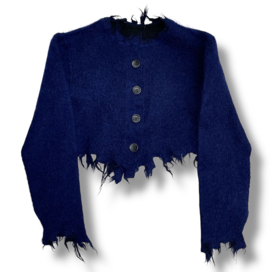 PERVERZE パーバーズ Mohair & Wool Damaged Knit Cardigan